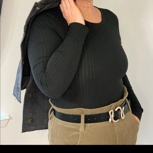 Long Sleeve Lettuce Edge Crop Top